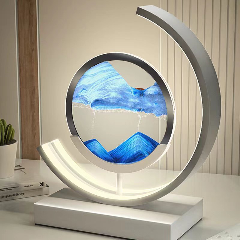 Stunning 3D Shell Glass Table Lamp - Ocean Blue