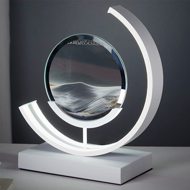 Stunning 3D Shell Glass Table Lamp - Ocean Blue