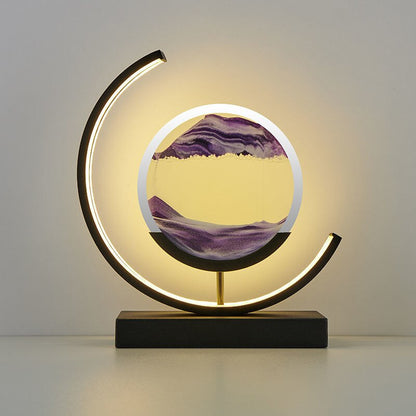 Stunning 3D Shell Glass Table Lamp - Ocean Blue