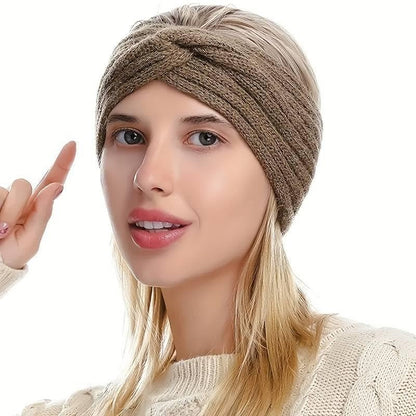 Warm Woolen Beanie Headband Set