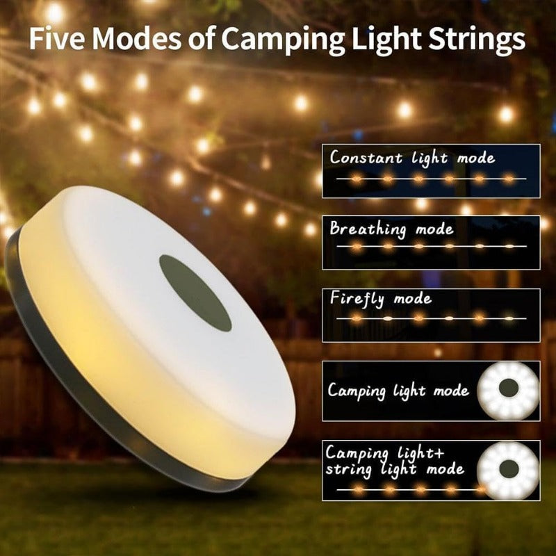 Portable LED Camp Light with USB Recharge and Magnet Base