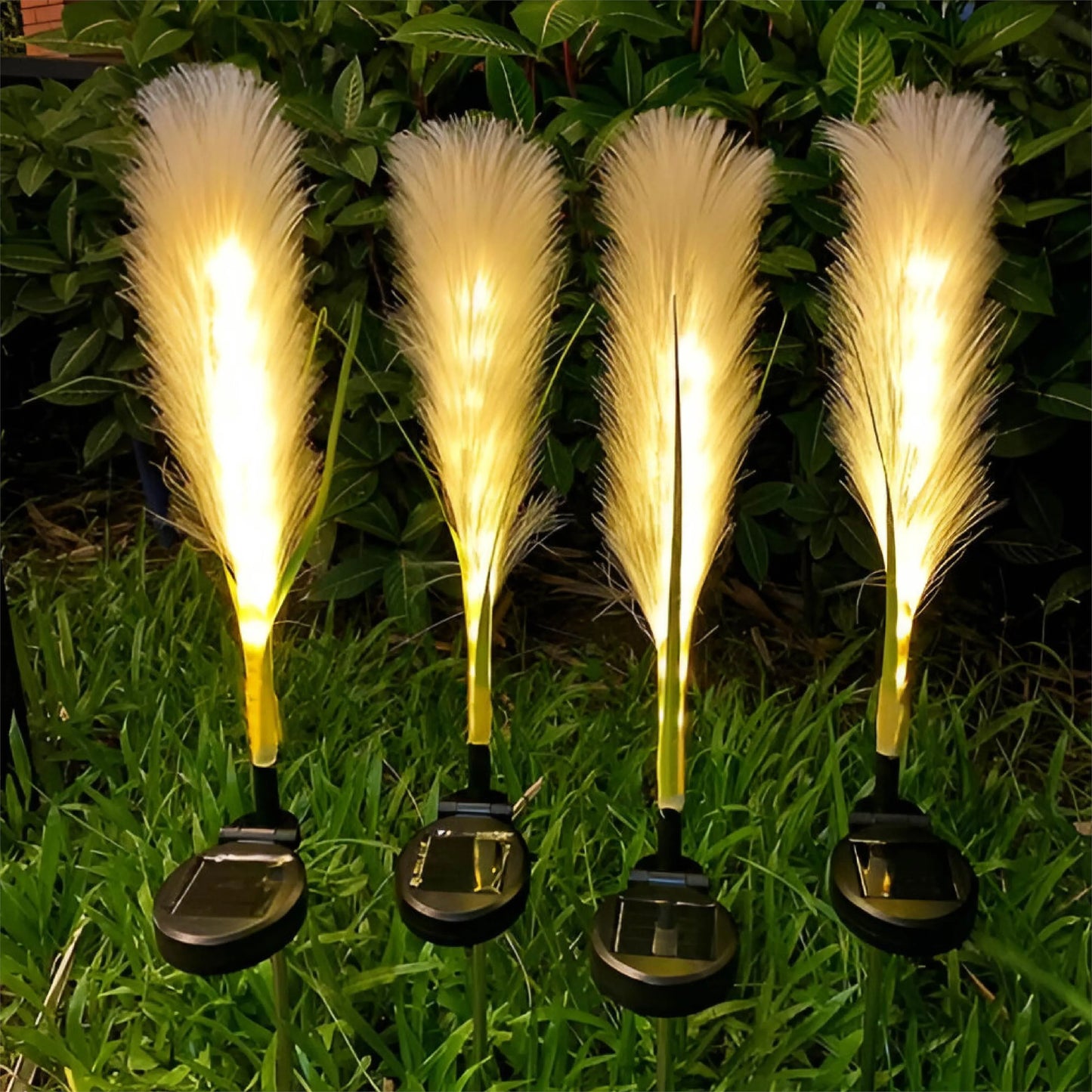 Green Solar Powered Garden Lamp