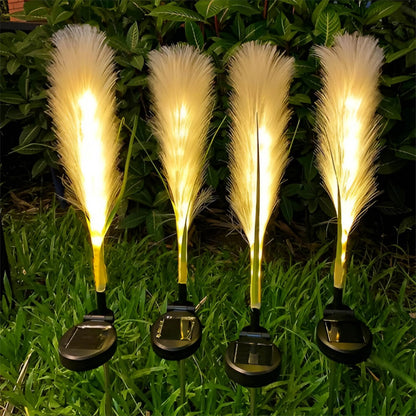 Green Solar Powered Garden Lamp