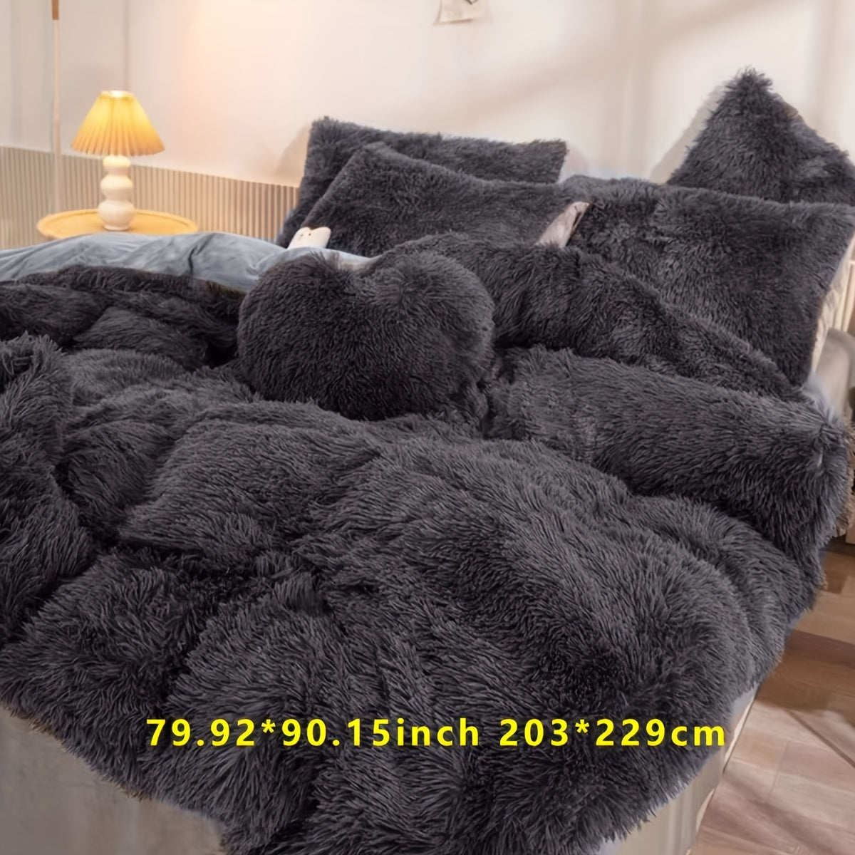 Soft Plush Velvet Duvet Cover Set for Cozy Bedding