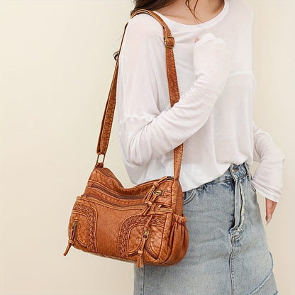 Chic Woven Tote Bag - Lightweight Everyday Shoulder Bag