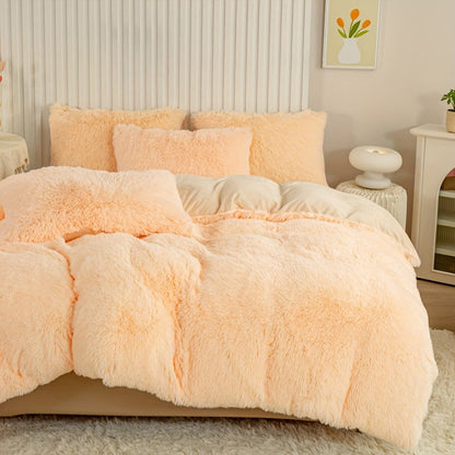 Cozy Fesara Plush Duvet Cover Set with Zipper