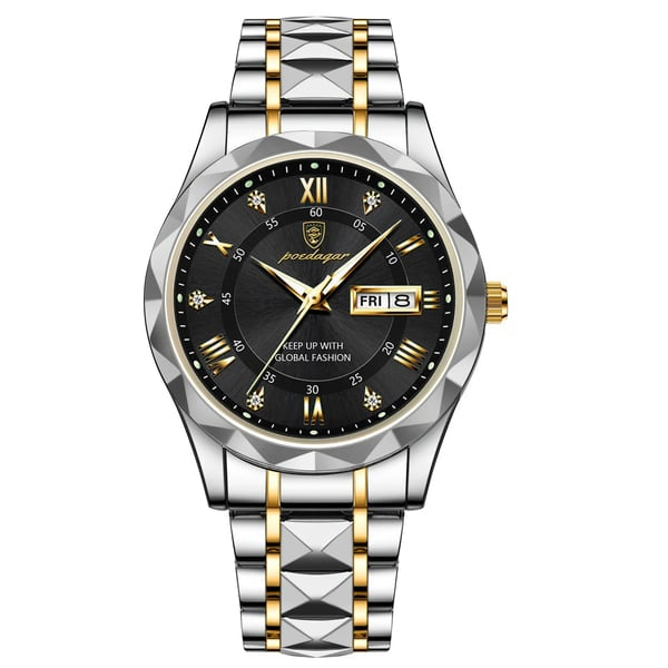 Premium Mens Water Resistant Watch with Glow Dial