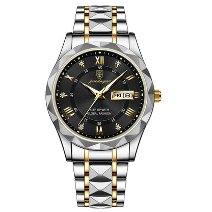 Premium Mens Water Resistant Watch with Glow Dial