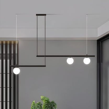 Modern Glass Linear Pendant Light Fixture