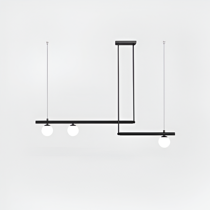 Modern Glass Linear Pendant Light Fixture