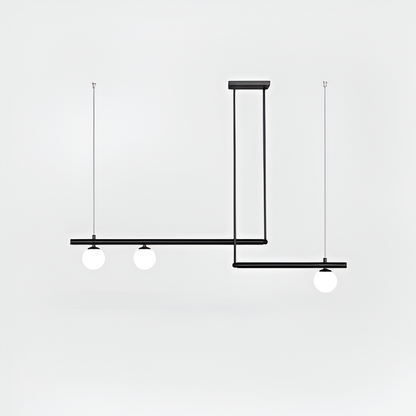 Modern Glass Linear Pendant Light Fixture