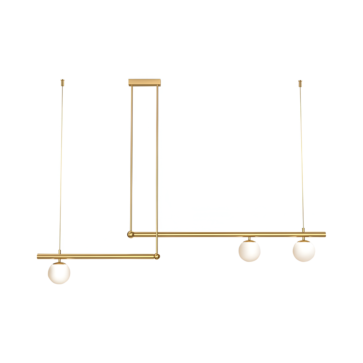Modern Glass Linear Pendant Light Fixture