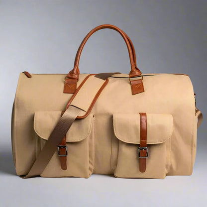 Premium Leather Duffel Bag Carry On Travel Bag