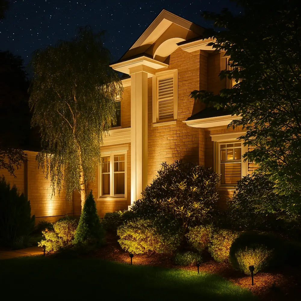 Bright Solar Powered Yard Spotlight Waterproof Outdoor Lamp