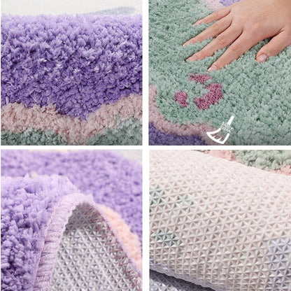 Colorful Floral Bathroom Mat