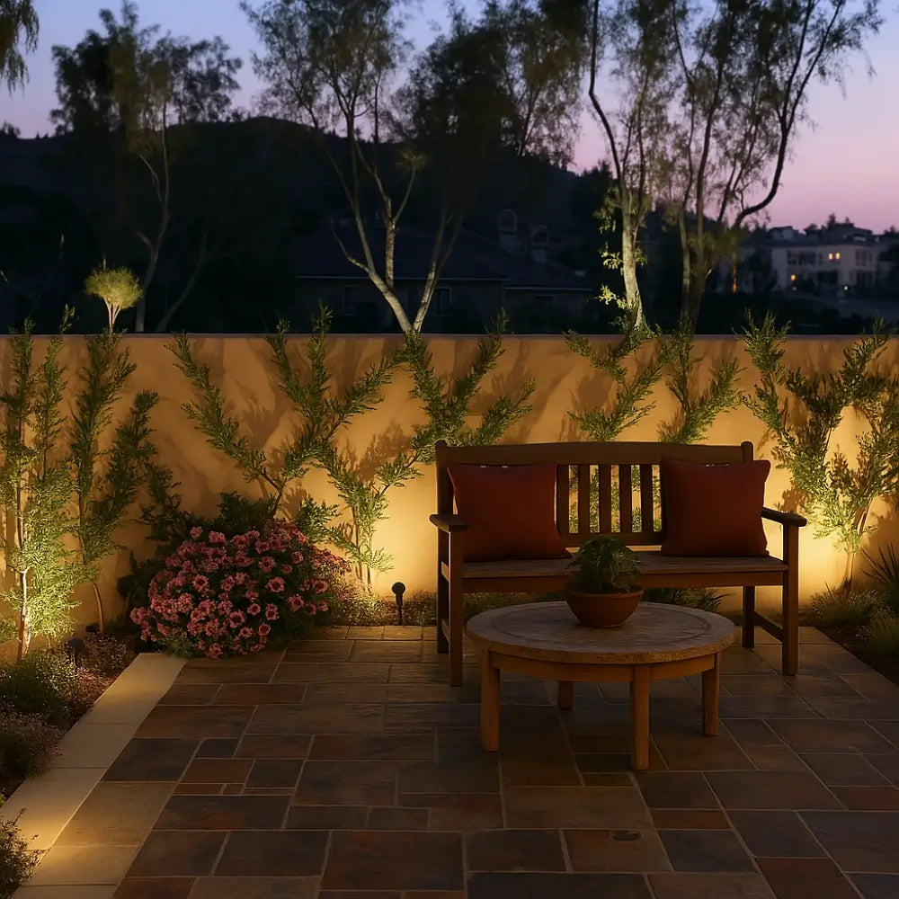 Bright Solar Powered Yard Spotlight Waterproof Outdoor Lamp