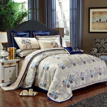 Luxury Cotton Silk Bedding with Elegant Designs - Fesara
