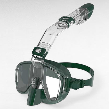 Compact Snorkel Mask with Clear Lens and Adjustable Band