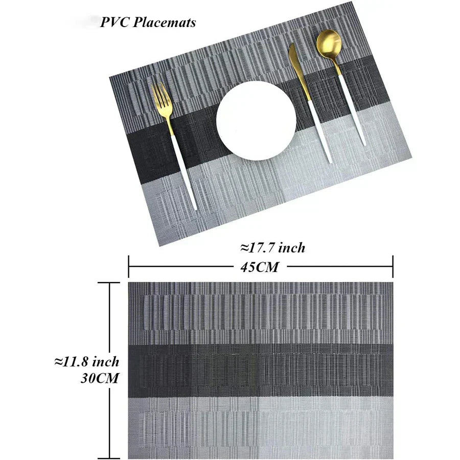 Durable Insulated Table Placemats Set of 4
