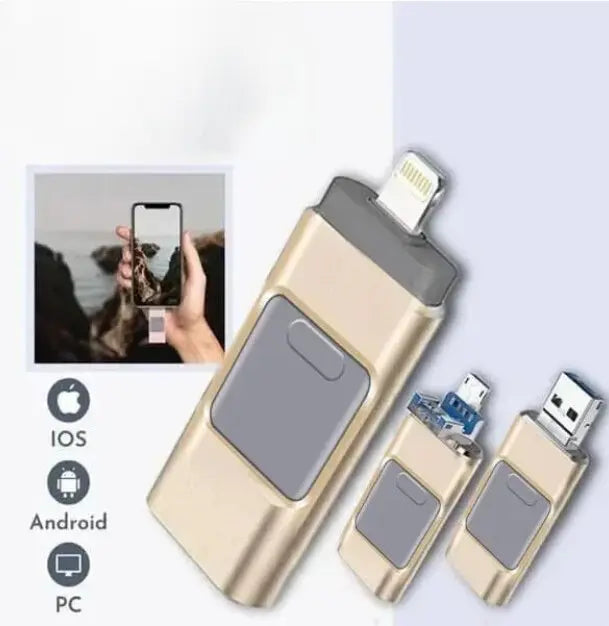 Compact 4-in-1 USB Flash Drive Extra Storage - Fesara
