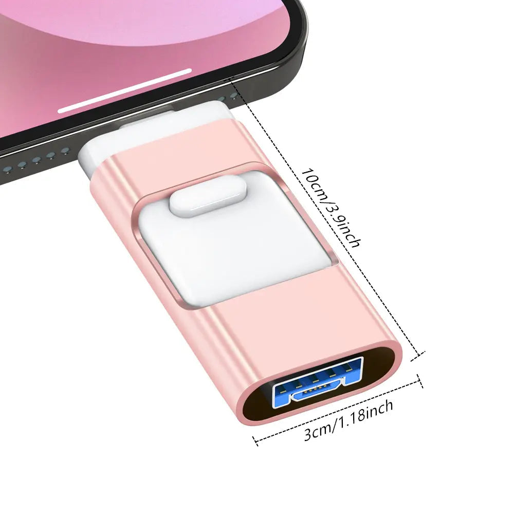 Compact 4-in-1 USB Flash Drive Extra Storage