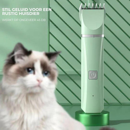 Pet Grooming Kit 4-in-1, Quiet and Rechargeable Trimmer