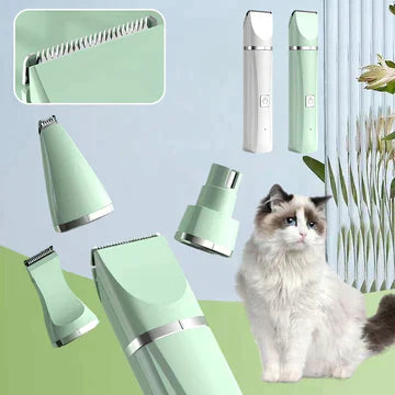 Pet Grooming Kit 4-in-1, Quiet and Rechargeable Trimmer