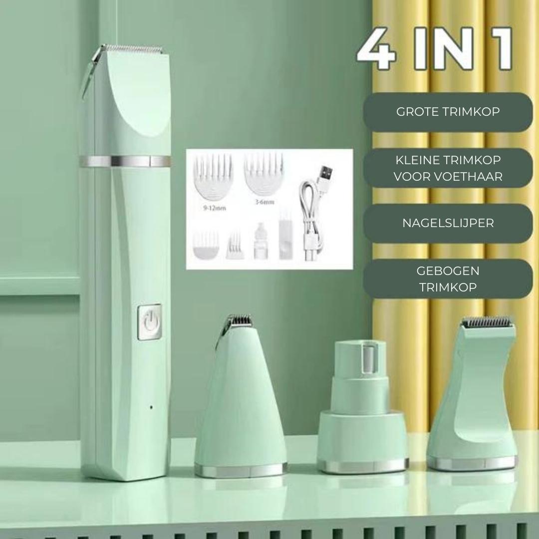 Pet Grooming Kit 4-in-1, Quiet and Rechargeable Trimmer - Fesara