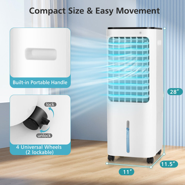 4-in-1 Evaporative Air Cooler with 12L Water Tank and 4 Ice Boxes 7