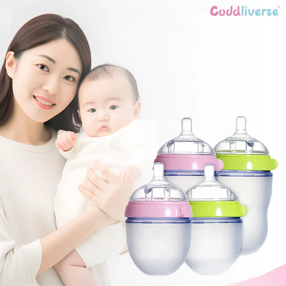 Soft Silicone Baby Bottle for Newborns
