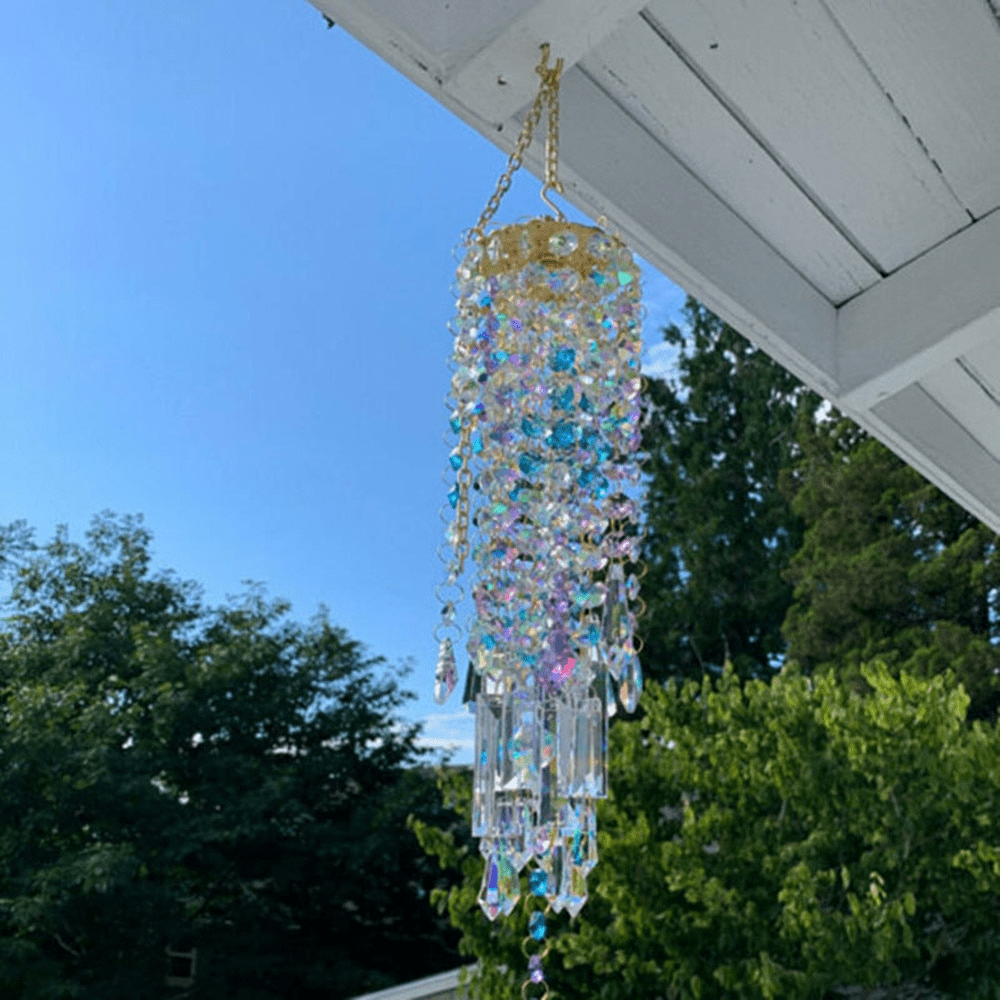 Crystal Wind Chime for Garden – Elegant Multicolor Design with Soothing Melodies and Durable Outdoor Use-5