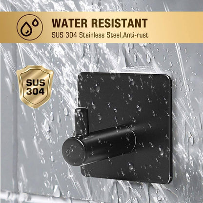 4-Pack: Strong Rust-Resistant Stainless Steel Wall Hooks