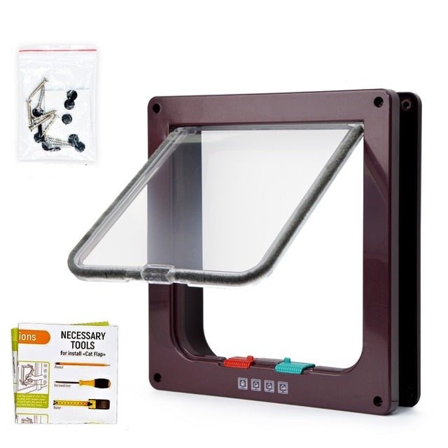 Variant image for SafeFold - Versatile Folding Door with 4-Way Cat Flap & Security Closure-2