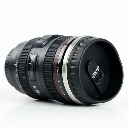 Premium Lens Shaped 400ml Travel Coffee Mug