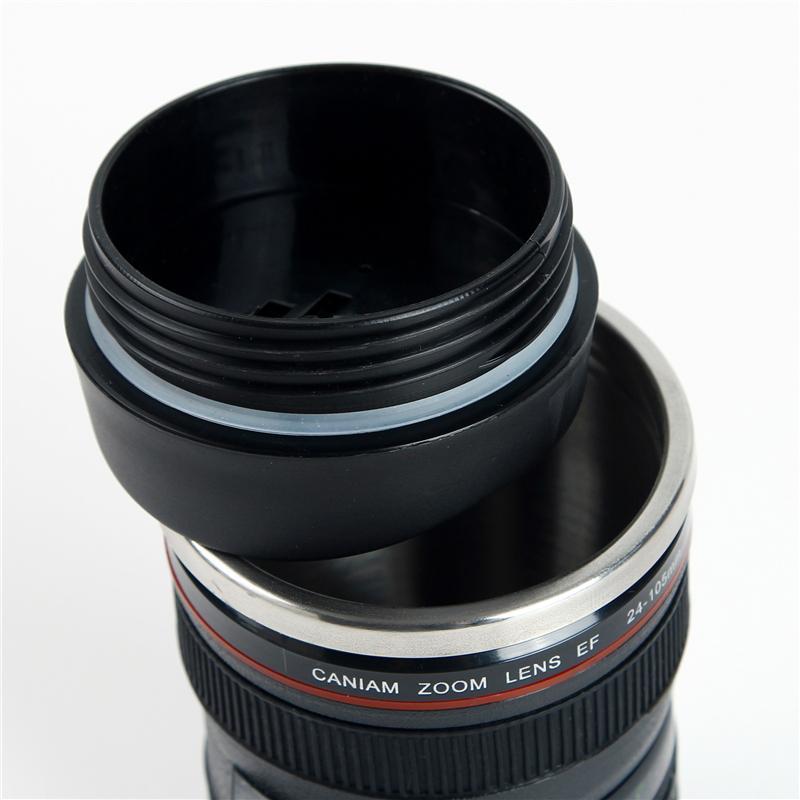 Premium Lens Shaped 400ml Travel Coffee Mug