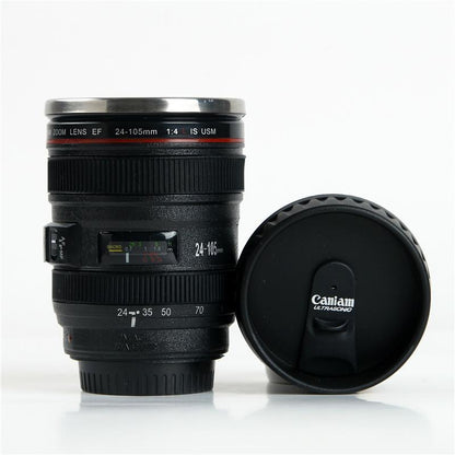 Premium Lens Shaped 400ml Travel Coffee Mug