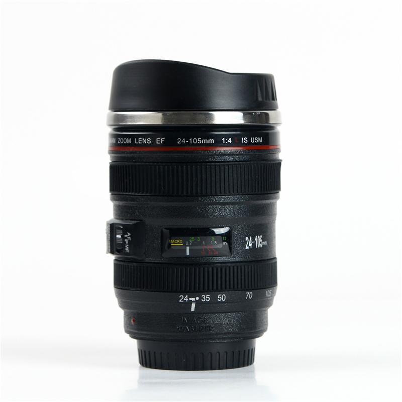 Premium Lens Shaped 400ml Travel Coffee Mug