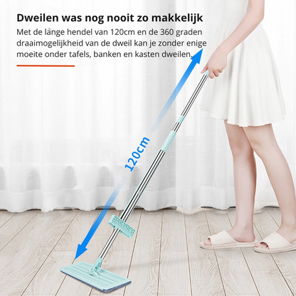 Compact Easy Mop with Twist Head and Washable Pads