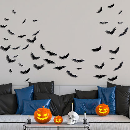 Spooky 3D Bat LED Wall Lamp