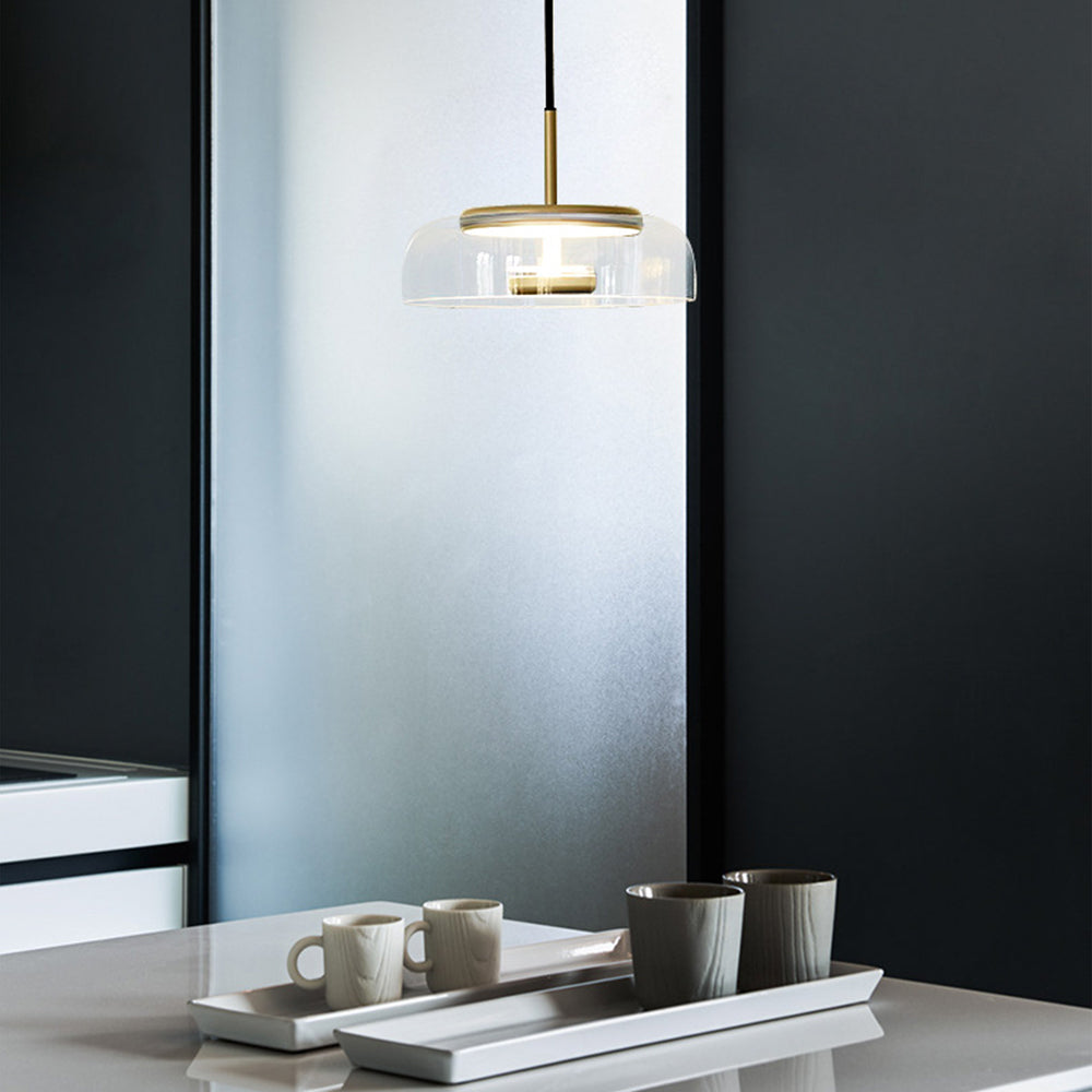 Contemporary Glass Hanging Pendant Light Fixture
