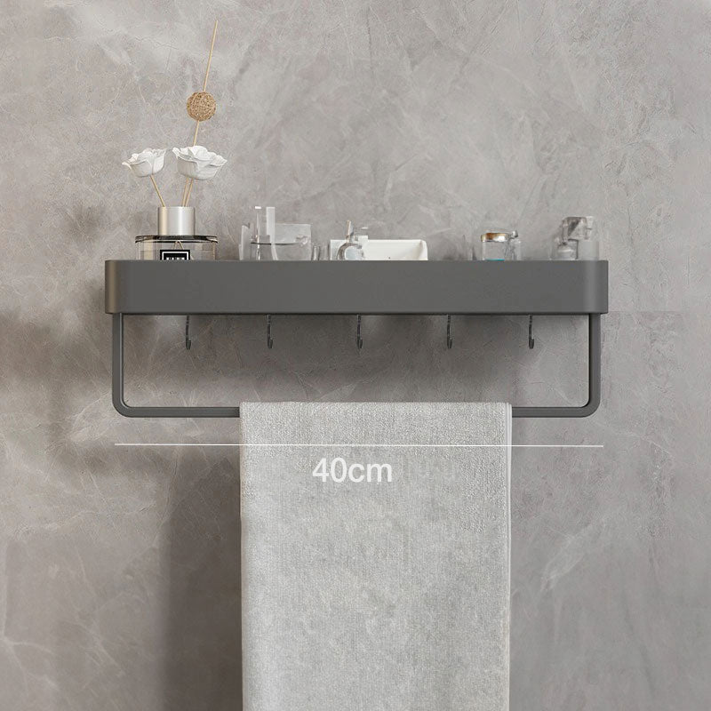 Sleek White Bathroom Shelf