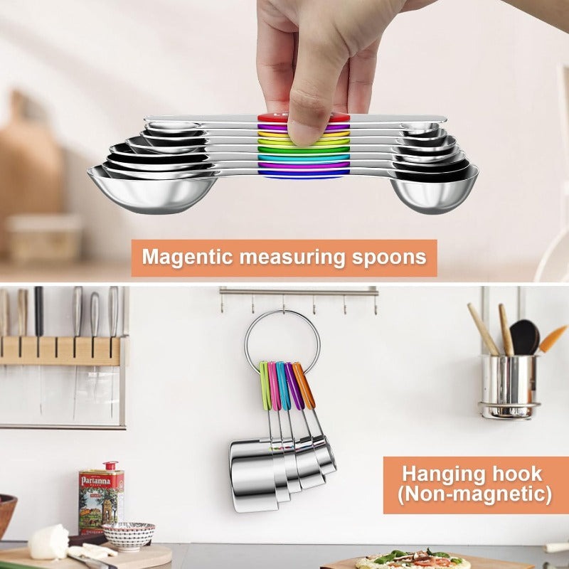 Premium 10pc Stainless Steel Measuring Cup Spoon Set