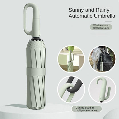 Compact Folding Umbrella with Secure Grip Handle
