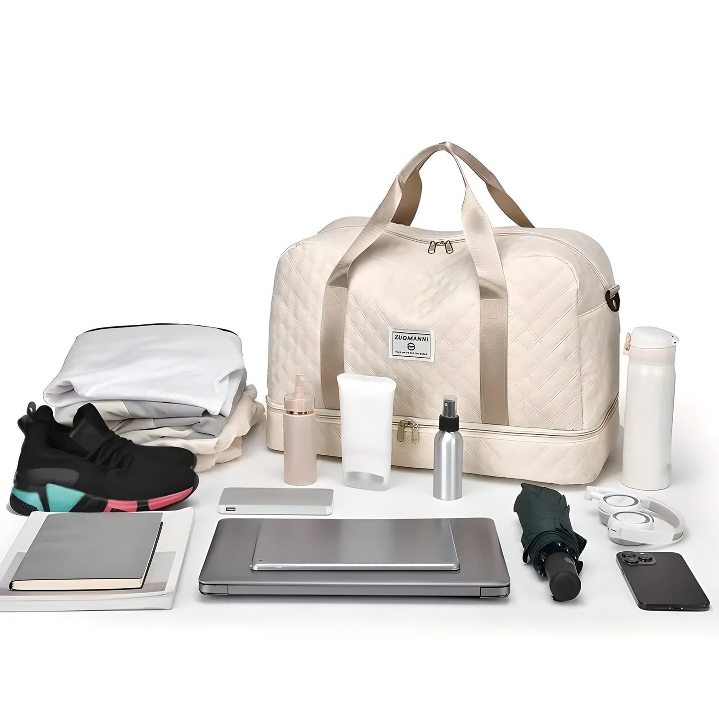 Large Water-Resistant Gym Duffle Bag