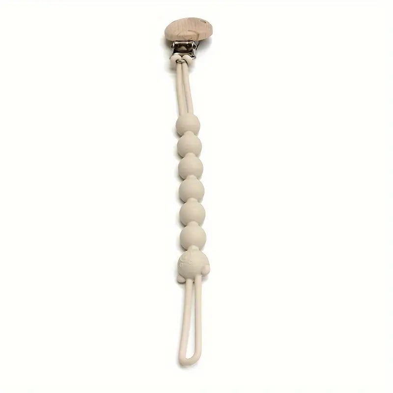 Soft Baby Pacifier Clip with Bear Charm