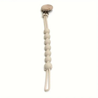 Soft Baby Pacifier Clip with Bear Charm