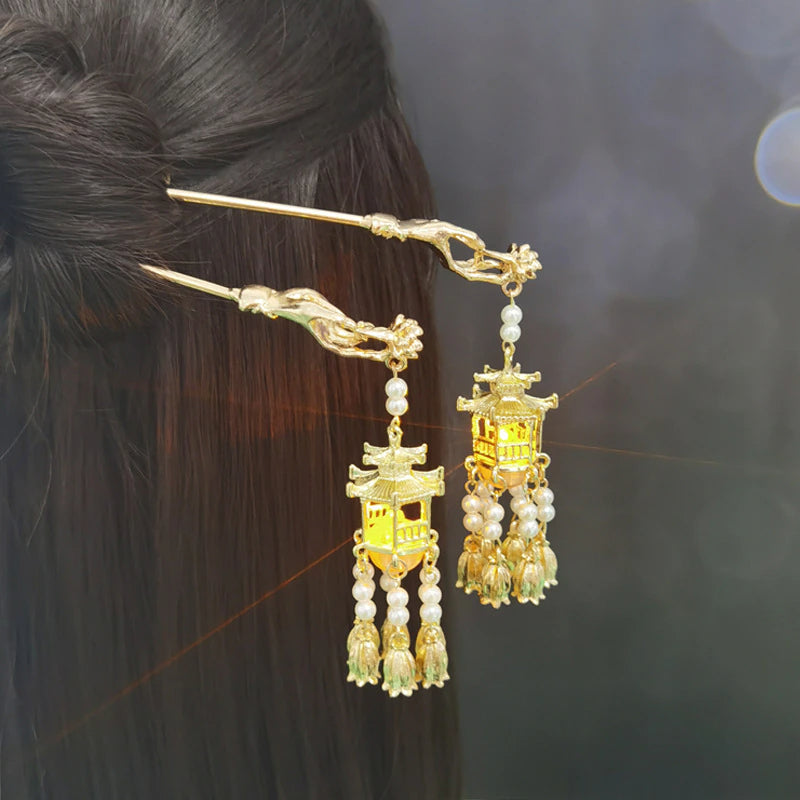Vintage Inspired Hair Lantern Pins