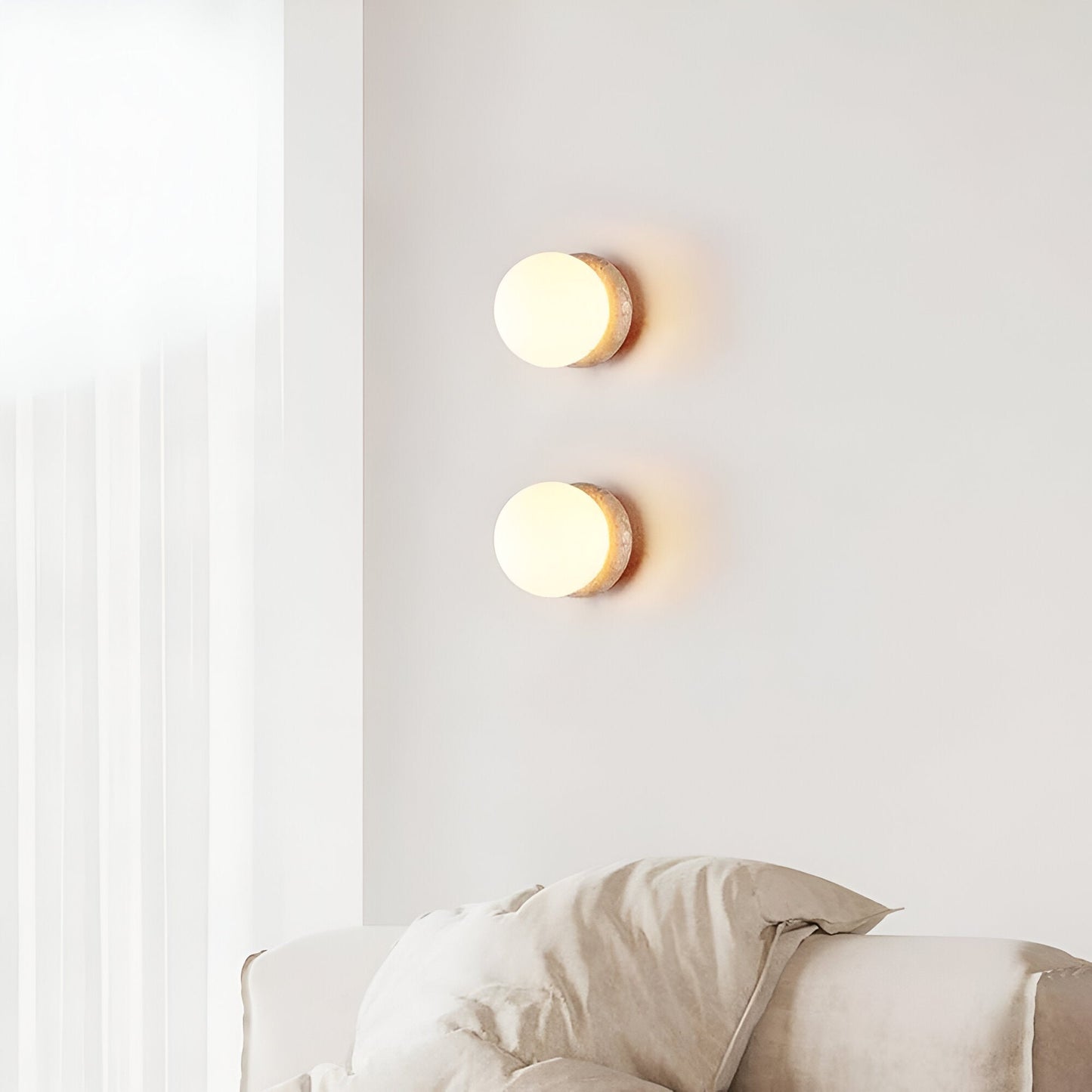 Contemporary Stone Outdoor LED Wall Lamp