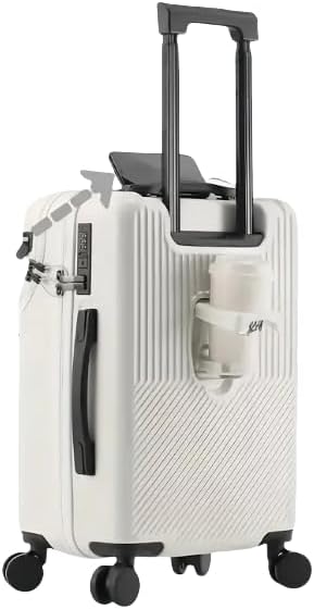 Durable Hardside Carry On Suitcase with USB Charger & Lock - Fesara
