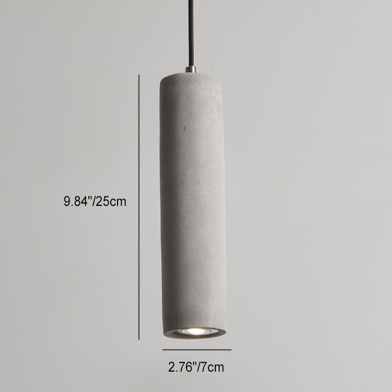 Rustic Concrete Round Hanging Light Fixture